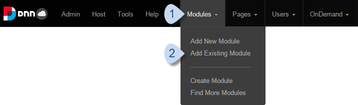 Module > Add Existing Module