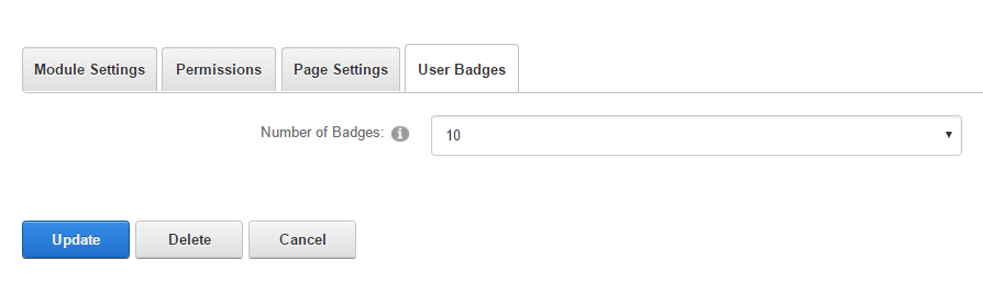 Module Settings — User Badges